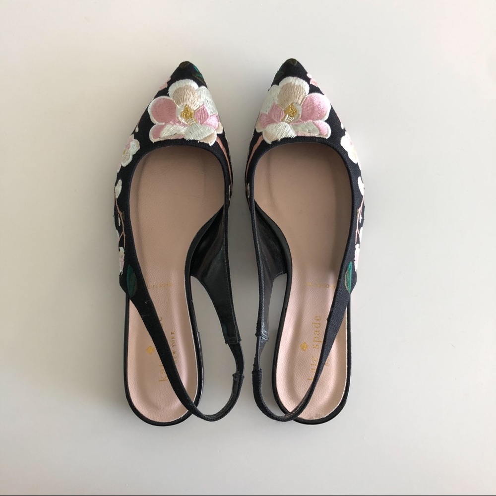 Authentic KATE SPADE Embroidered Flats - Picture 2 of 9